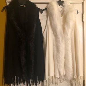 Brand New!! Blk & Ivory Vest